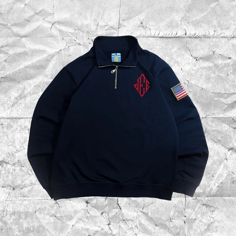 Retro JEE Embroidered Quarter Zip