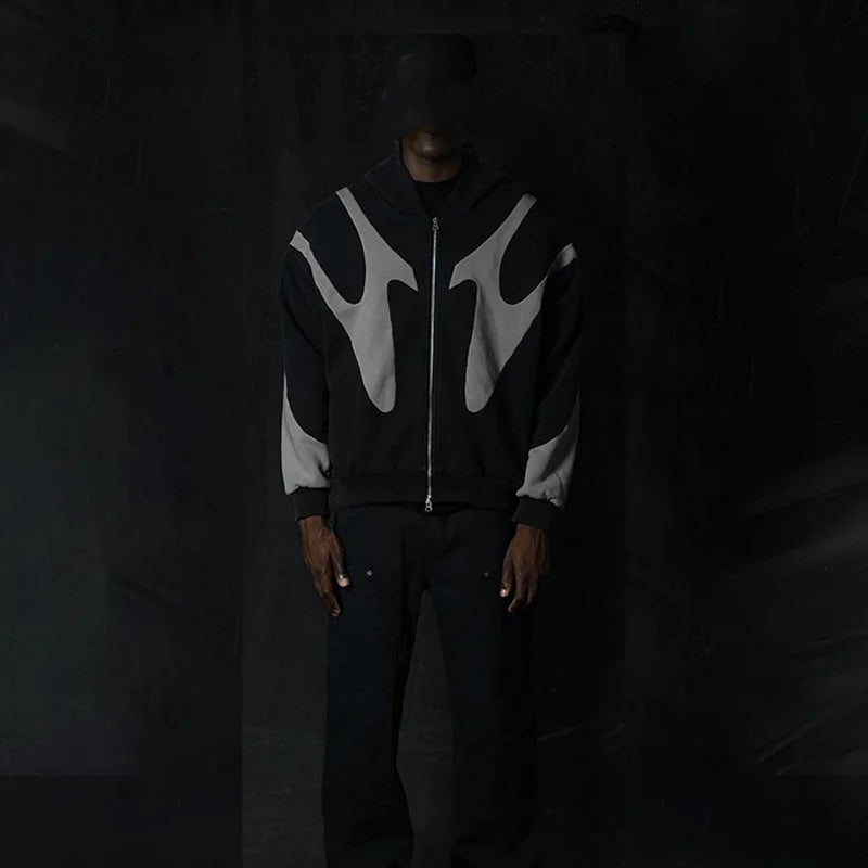 Retro Harajuku Zip-Up Hoodie